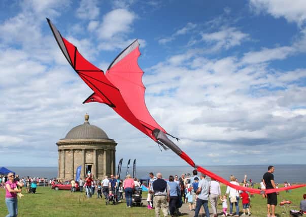 Sara Longbottom who is an International kite maker from Herefordshire brought over for the Kite Festival at Downhill Demesne National Trust property. Picture by Bernie Brown