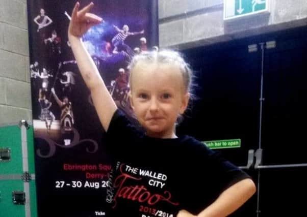 Sollus Highland dancer, Grace kelly, age 6.