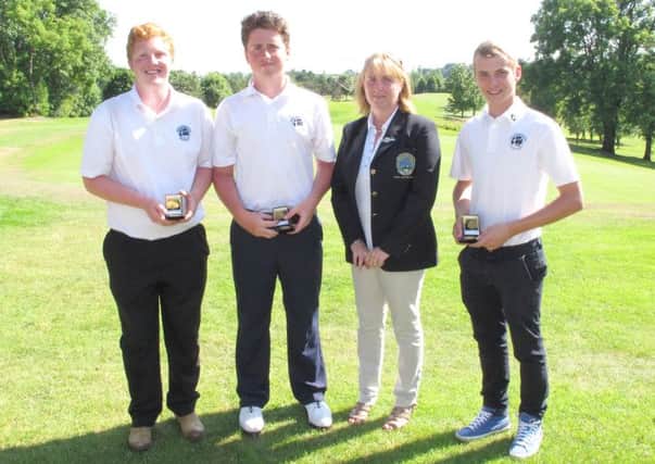 The Rockmount team who came joint third are John Dickson, Luke McCaughan, Lady Captain Janet Douds and Adam McCluskey. Missing from the picture is Andrew McClure.
