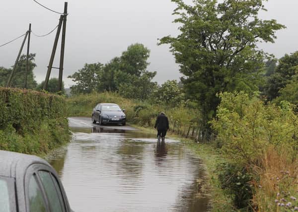 Flooding on the Glenshesk Road Ballycastle. PICTURE KEVIN MCAULEY PHOTOGRAPHY MULTIMEDIA