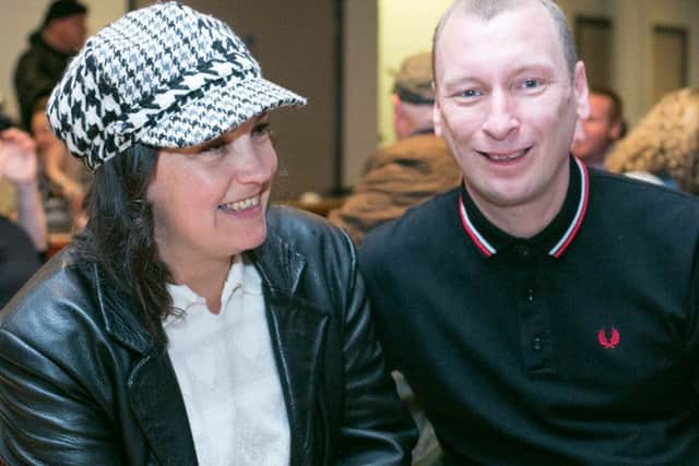Alison McCullough and Stephen Boyd enjoying the Mods and Rockers event held in Whitehead at the weekend. INCT 32-416-RM