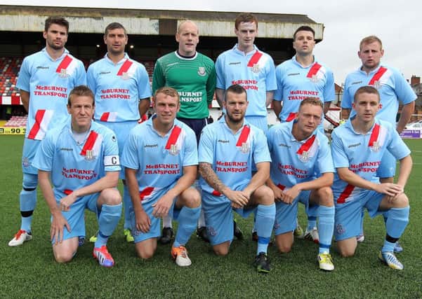 The Ballymena United team which started Saturday's Northern Ireland Hospice Charity Shield match against Cliftonville. Picture: Press Eye.