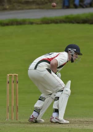 Ballyspallen 2nd's batsman David Craig ducks under this high bouncer during Friday's match against Newbuildings II's. INLS3114-117KM