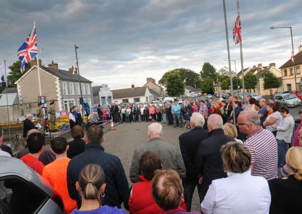 This was the scene in Tobermore on Monday evening as they commemorated the 100th anniversary of WW1.