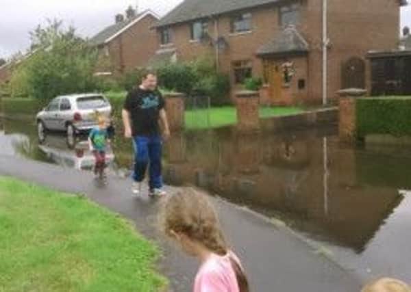 Flooding at Donard Gardens, Lurgan on Sunday