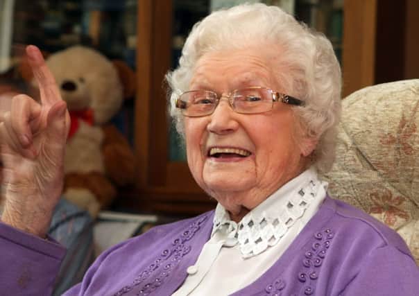 ONE FOR ONE HUNDRED. Pictured is the truely wonderful lady, Molly Holmes, who shortly celebrates her 100th Birthday.INBM33-14 010SC.