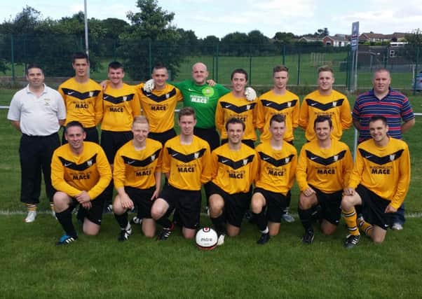 Dromore Amateurs line-up before their opening game of the 2014/15 season.