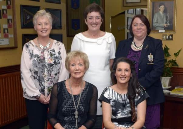Helen Smyth, who came out on top in Section A with nine hole winner Ada Lavery and Denise McBrien, best gross winner in Rockmount. Also pictured are Carol Quinn and Lisa Trainor. Pic by Edward Byrne Photography INBL50-221EB
