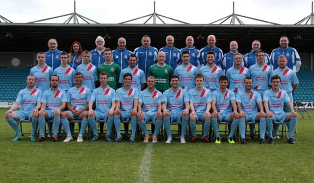 Ballymena United's 2014-15 squad. Picture: Damian McKee.