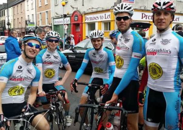 The East Tyrone Cycling Club team at the Suir Valley three day race