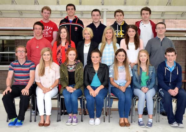 St. Patrick's College Maghera students who will now go to Queens University Belfast.INMM3414-391