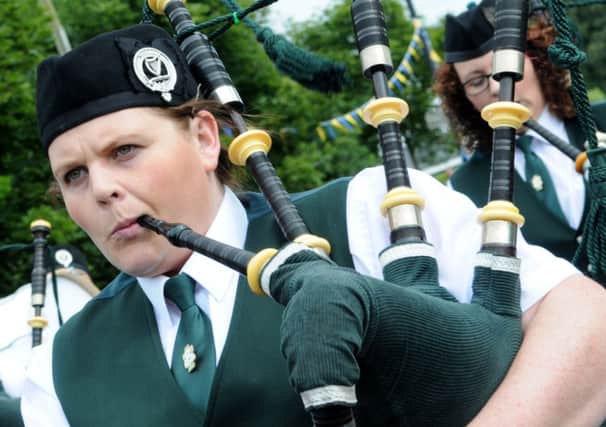 Piping hot at the Ancient Order of Hibernians demonstration held in Toome on Friday.INMM3414-367