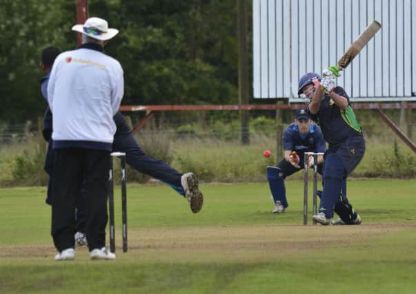 St. Johnston's Ian McBeth pictured in action against Glendermott during their North West T20 Eric Cooke Memorial Cup final match against Glendermott. INLS3314-139KM