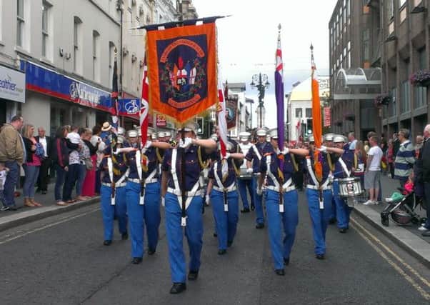 The Pride of the Orange and Blue - one of 145 bands to take part in this year's Relief of Derry celebrations.