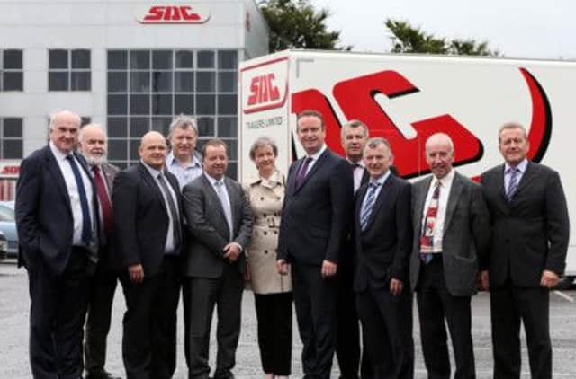 Local MLA's along with representatives from SDC Trailers and Manufacturing NI at their Manifesto Roadshow