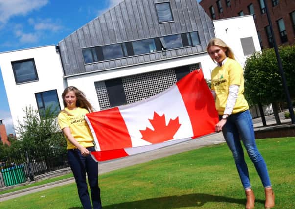 Young Enterprise NI alumnae Cathy Campbell (left) and Sarah McBride (right) will represent Northern Ireland at the Next Generation Leaders Forum held in Peterborough, Ontario, Canada.