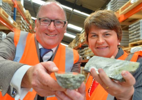 Arlene Foster with Dalradian CEO Patrick Anderson