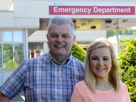 Andrea Judge newly appointed Impact of Alcohol Liaison Nurse with her colleague John McGarvey