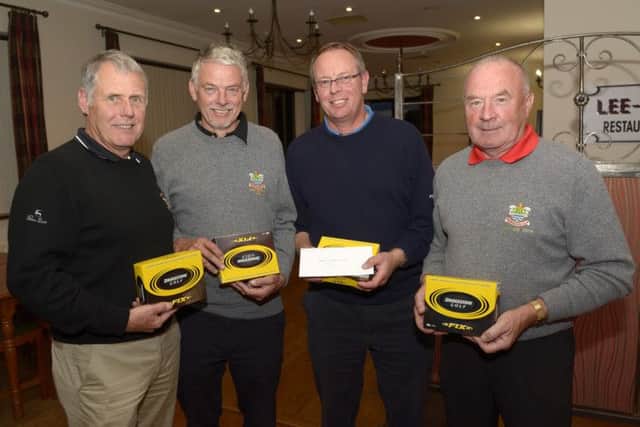 Gary McCormack, Vice Captain Bill McCandless, Roly Harwood and Club Captain Noel McSherry, runners up in Banbridge Golf Clubs' Gala Day © Edward Byrne Photography INBL1434-256EB