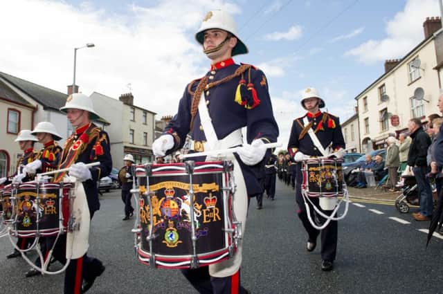 Omagh Protestant Boys on parade in Ballygawley
