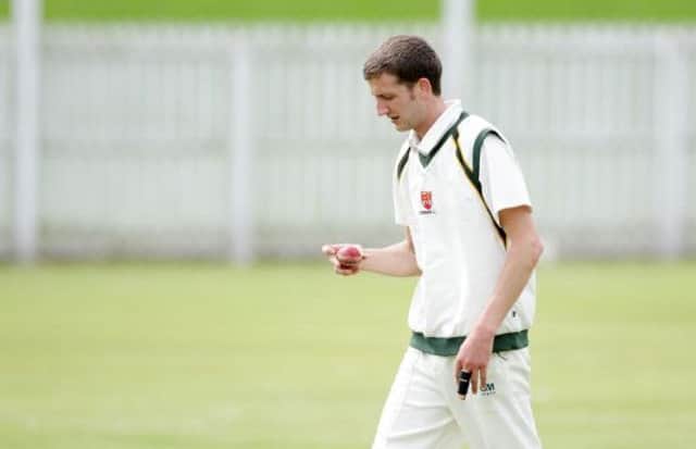 James Magowan getting ready to bowl for Lisburn. US1421-514cd Picture: Cliff Donaldson