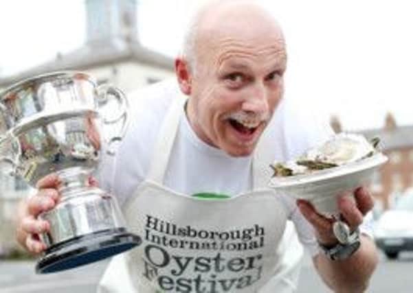 The current World Oyster Eating Champion Colin Shirlow