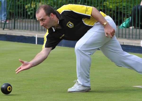 DJ Wilson in action. Pic: Rowland White/Presseye Bowls