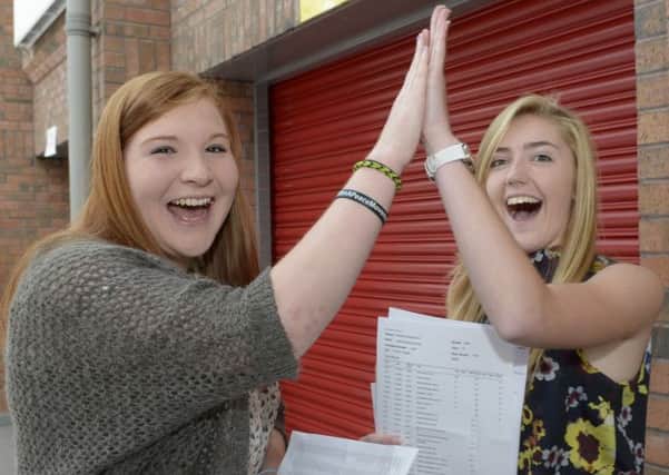 High fives from Julia Pollard and Letitia Price. Pic: Edward Byrne Photography INBL1434-225EB