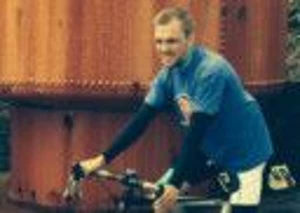 Andrew McKinty took part in a charity cycle for the renal unit at Royal Victoria Hospital.  INCT 36-721-CON
