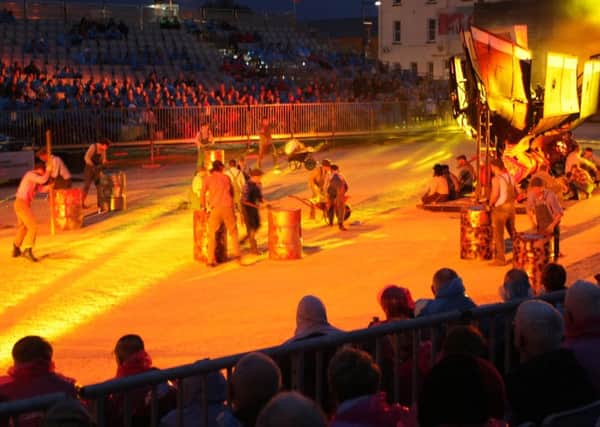 The opening scene of the Walled City Tattoo on Wednesday night at Ebrington Square. INLS3514MC016
