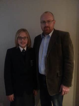 Ulster Unionist Councillor Darryl Wilson pictured with his daughter Beth. inbm36-14s