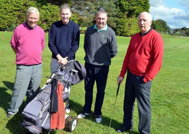 Competiting in the Neil Wray Memorial golfing event at Ballymena Golf Club were J Elliott, J McClintock, T McClintock and T Hamill. INBT 35-904H