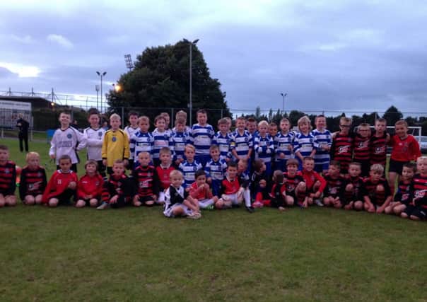 Some of the overall eleven teams involved in the Northend United Football Development Blitz at the Showgrounds on Friday Night.