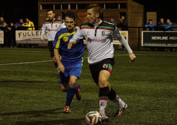 Action from Moyola Park's clash with Glentoran