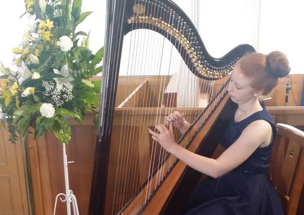 Jenny Fitzsimmons, a harpist, will be performing at a number of Lisburn restaurants on Culture Night