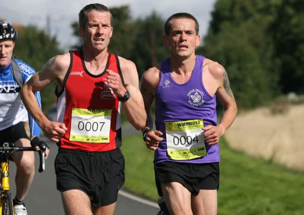 Last year's Waterside Half Marathon winner, Keith Shiels (right) is likely to miss next week's race with injury, however, City of Derry Spartans' Declan Reed (left) will be expected to be involved in the up-front action.