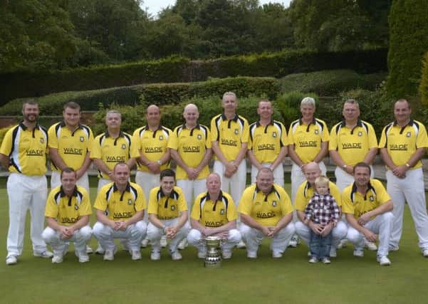 Dunbarton Bowling Team, winners of the the Private Greens Senior 1 League. Edward Byrne Photography INBL1436-244EB