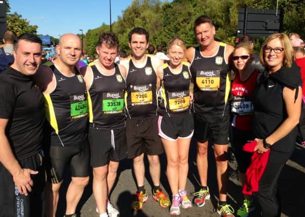 East Coast Athletic Club competitors at the Great North Run. INLT 37-907-CON