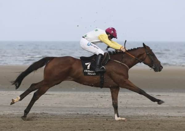 Local jockey Steven Crawford took part in the Laytown Races, in County Meath, last week. Picture: Harry Marcus.
