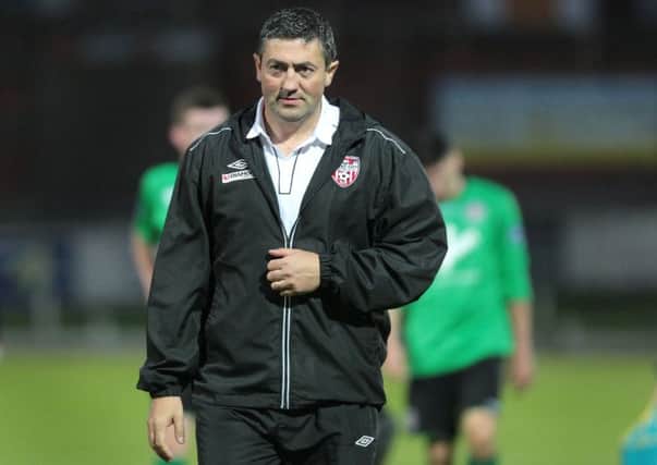 Derry City manager Peter Hutton was disappointed with their defeat at Oriel Park. Picture by Margaret McLaughlin