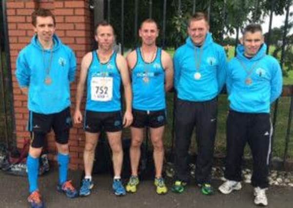 The Acorns AC team who took bronze at the NI Championships held in Belfast at the weekend