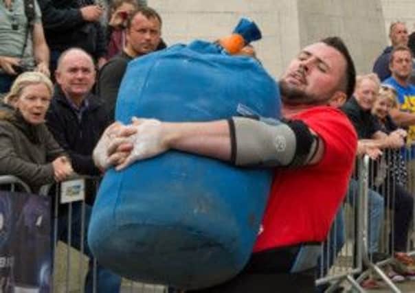 Pearse O'Kane makes it look easy at the European Strongman Championships in Belfast.