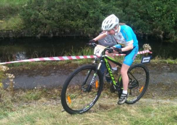 Ellie Kelso of East Tyrone Cycling Club in mountain bike action