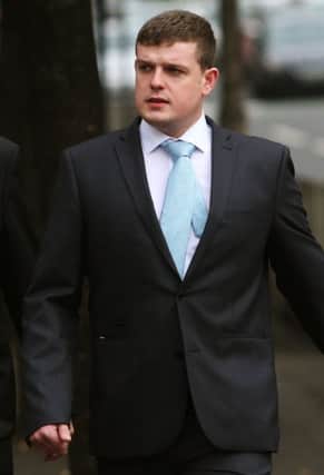 File photo dated 3/9/2014 of Andrew Richard Stewart who admitted setting fire to a family's pet dog has been told he will face an inevitable prison sentence. PRESS ASSOCIATION Photo. Issue date: Thursday September 4 2014. Stewart, 23, from Wellington Parks, Moira, Craigavon, Co Armagh, pleaded guilty to causing unnecessary cruelty to an animal in August 2012. Cody, a three-year-old Collie, was so badly burned her ribs and other joints were visible through the charred flesh and had to be put down after vets concluded the animal would never fully recover. Stewart, who had denied the charges for two years, dramatically changed his plea minutes before the dog's owners were due to give evidence at Belfast Crown Court. See PA story ULSTER Dog. Photo credit should read: Brian Lawless/PA Wire