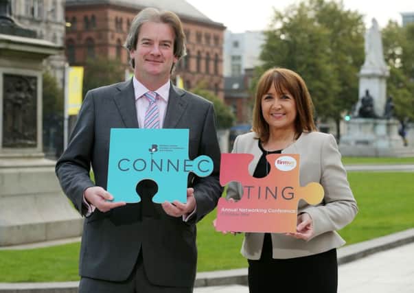 Michael Scott, Managing Director of Firmus Energy and Ann McGregor, Chief Executive of NI Chamber.