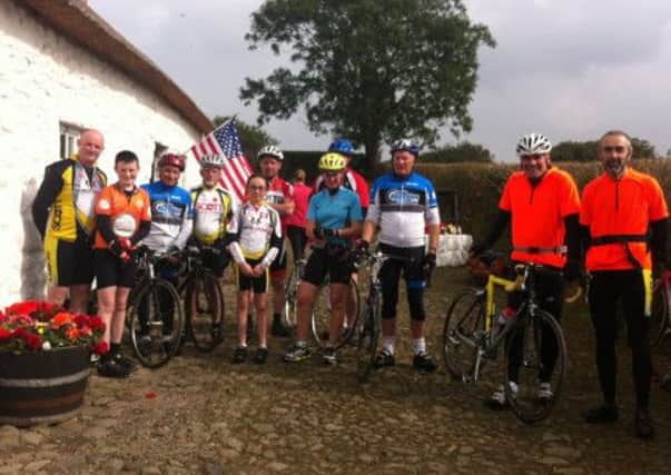 Balymena Road Club cyclists enjoyed a stop at Arthur Cottage during Saturday's second run in the popular Fun Tours series.