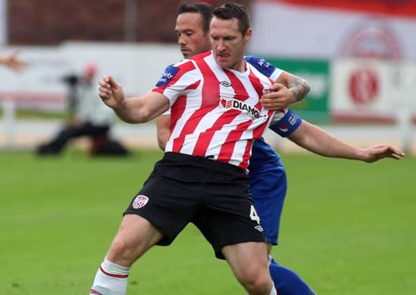 Derry City's Barry Molloy is struggling with a groin problem ahead of tomorrow night's FAI Cup replay against Drogheda United. Picture by Lorcan Doherty/Presseye.com