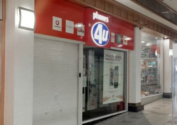 The shutters were down this week at Phones4U in Bow Street Mall. US1438-539cd  Picture: Cliff Donaldson