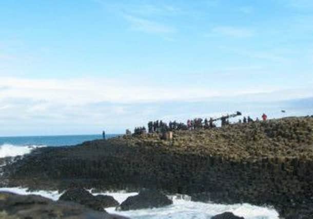 Filming Dracula Untold at the Giant's Causeway. INBM39-14 S