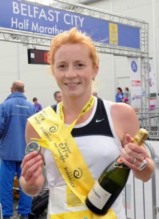 Heather Foley from Hillsborough was the third woman home in the Belfast City Half Marathon on Sunday September 14.